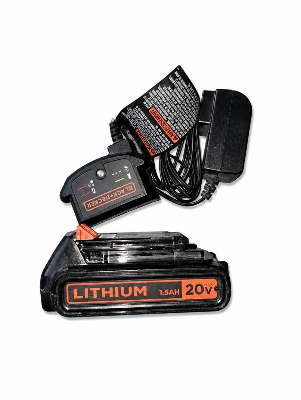 Black & Decker 20v Lithium Battery & Charger LBXR2520 2.5AH TESTED